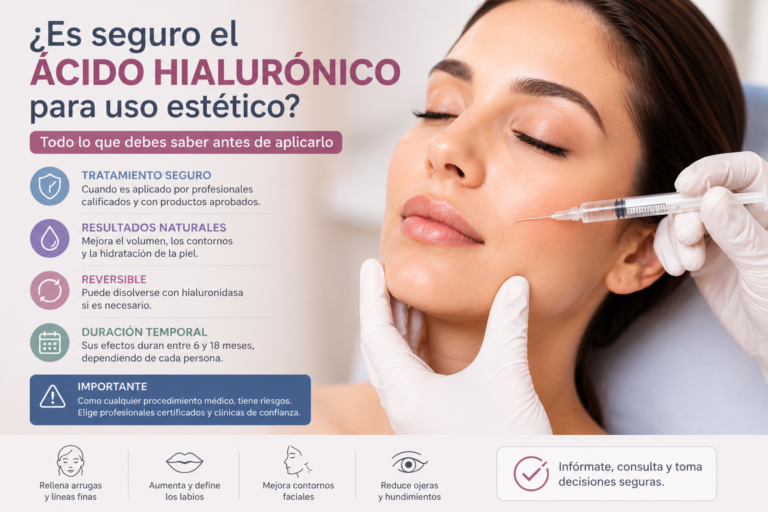 ¿Es seguro el ácido hialurónico para uso estético? Todo lo que debes saber antes de aplicarlo